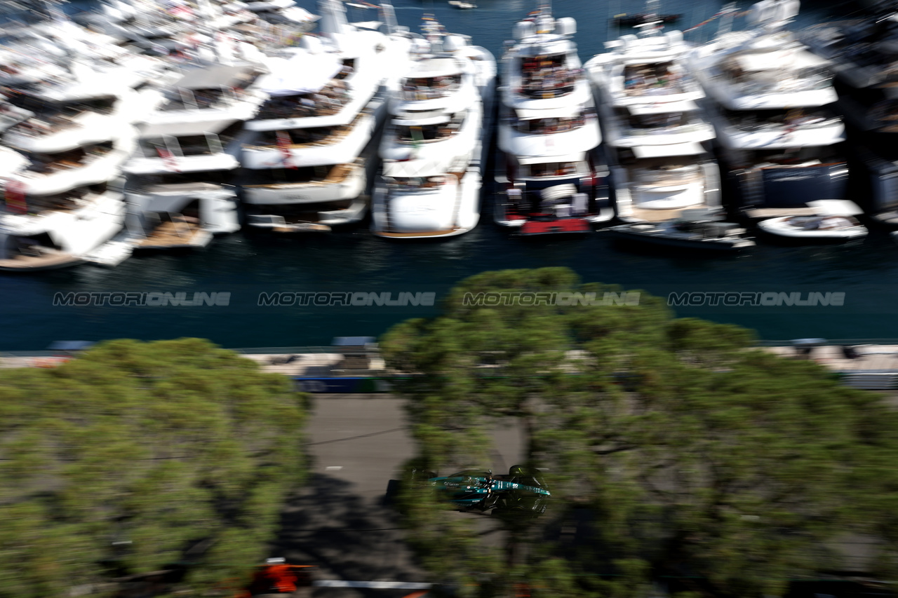 GP MONACO, Lance Stroll (CDN) Aston Martin F1 Team AMR23.

26.05.2023. Formula 1 World Championship, Rd 7, Monaco Grand Prix, Monte Carlo, Monaco, Practice Day.

- www.xpbimages.com, EMail: requests@xpbimages.com ¬© Copyright: Bearne / XPB Images