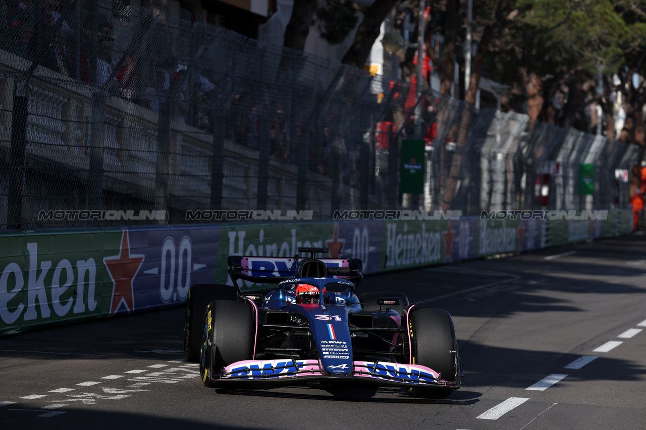 GP MONACO, Esteban Ocon (FRA) Alpine F1 Team A523.

26.05.2023. Formula 1 World Championship, Rd 7, Monaco Grand Prix, Monte Carlo, Monaco, Practice Day.

- www.xpbimages.com, EMail: requests@xpbimages.com ¬© Copyright: Bearne / XPB Images