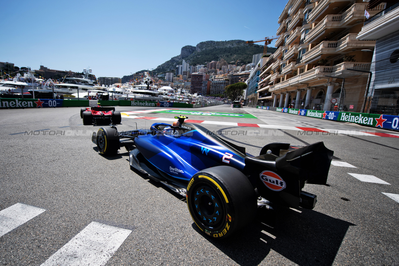 GP MONACO, Logan Sargeant (USA) Williams Racing FW45.

26.05.2023. Formula 1 World Championship, Rd 7, Monaco Grand Prix, Monte Carlo, Monaco, Practice Day.

- www.xpbimages.com, EMail: requests@xpbimages.com ¬© Copyright: Price / XPB Images