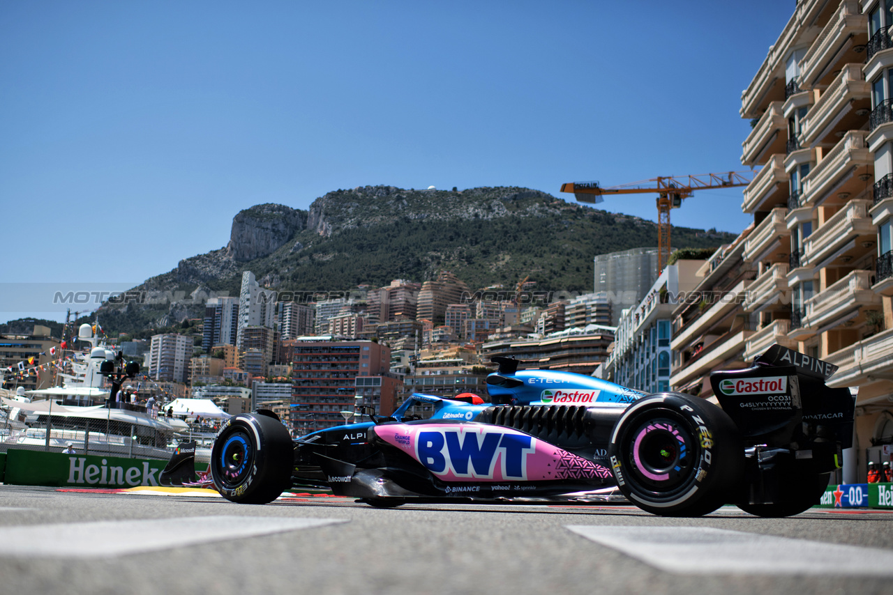 GP MONACO, Esteban Ocon (FRA) Alpine F1 Team A523.

26.05.2023. Formula 1 World Championship, Rd 7, Monaco Grand Prix, Monte Carlo, Monaco, Practice Day.

- www.xpbimages.com, EMail: requests@xpbimages.com ¬© Copyright: Price / XPB Images