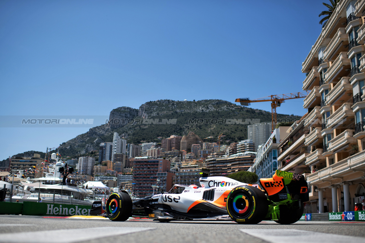 GP MONACO, Lando Norris (GBR) McLaren MCL60.

26.05.2023. Formula 1 World Championship, Rd 7, Monaco Grand Prix, Monte Carlo, Monaco, Practice Day.

- www.xpbimages.com, EMail: requests@xpbimages.com ¬© Copyright: Price / XPB Images