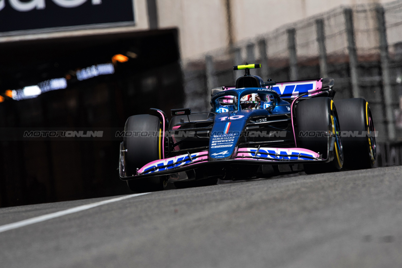 GP MONACO, Pierre Gasly (FRA) Alpine F1 Team A523.

26.05.2023. Formula 1 World Championship, Rd 7, Monaco Grand Prix, Monte Carlo, Monaco, Practice Day.

- www.xpbimages.com, EMail: requests@xpbimages.com ¬© Copyright: Price / XPB Images