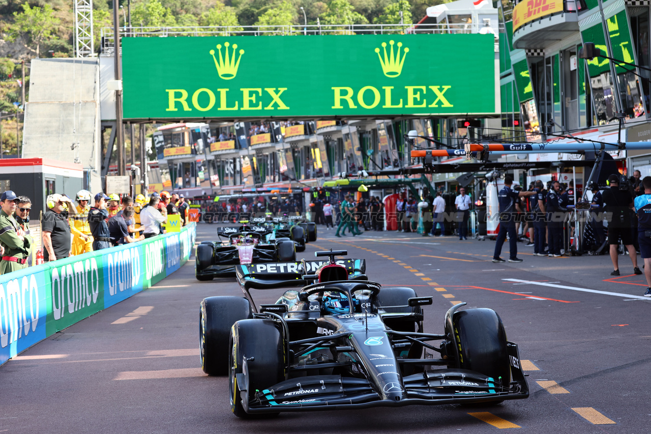 GP MONACO, George Russell (GBR) Mercedes AMG F1 W14.

26.05.2023. Formula 1 World Championship, Rd 7, Monaco Grand Prix, Monte Carlo, Monaco, Practice Day.

- www.xpbimages.com, EMail: requests@xpbimages.com ¬© Copyright: Batchelor / XPB Images