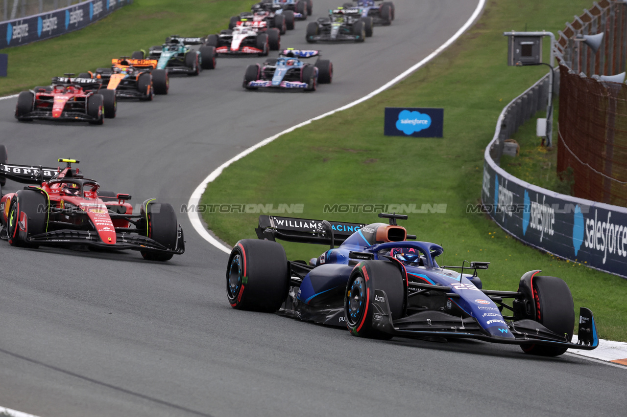 GP OLANDA, Alexander Albon (THA) Williams Racing FW45.

27.08.2023. Formula 1 World Championship, Rd 14, Dutch Grand Prix, Zandvoort, Netherlands, Gara Day.

- www.xpbimages.com, EMail: requests@xpbimages.com © Copyright: Bearne / XPB Images