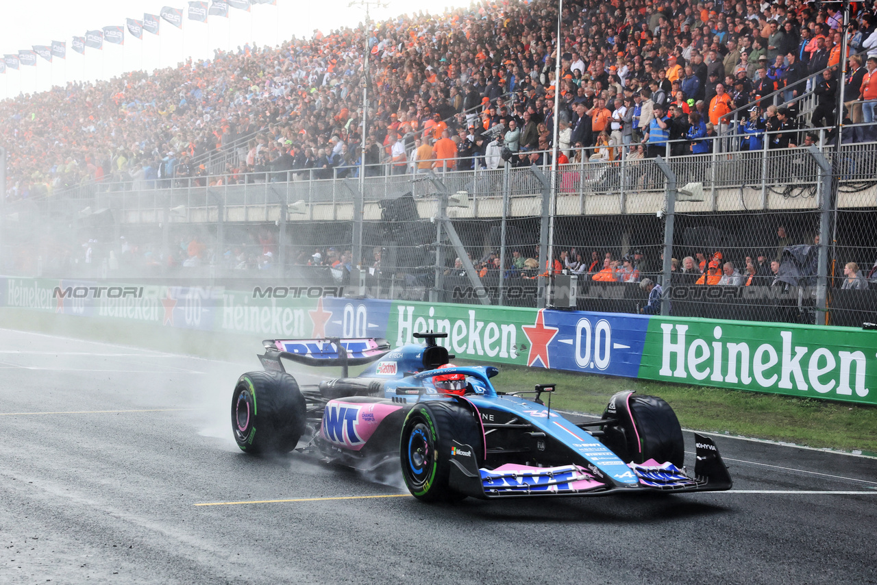 GP OLANDA, Esteban Ocon (FRA) Alpine F1 Team A523.

27.08.2023. Formula 1 World Championship, Rd 14, Dutch Grand Prix, Zandvoort, Netherlands, Gara Day.

- www.xpbimages.com, EMail: requests@xpbimages.com © Copyright: Bearne / XPB Images