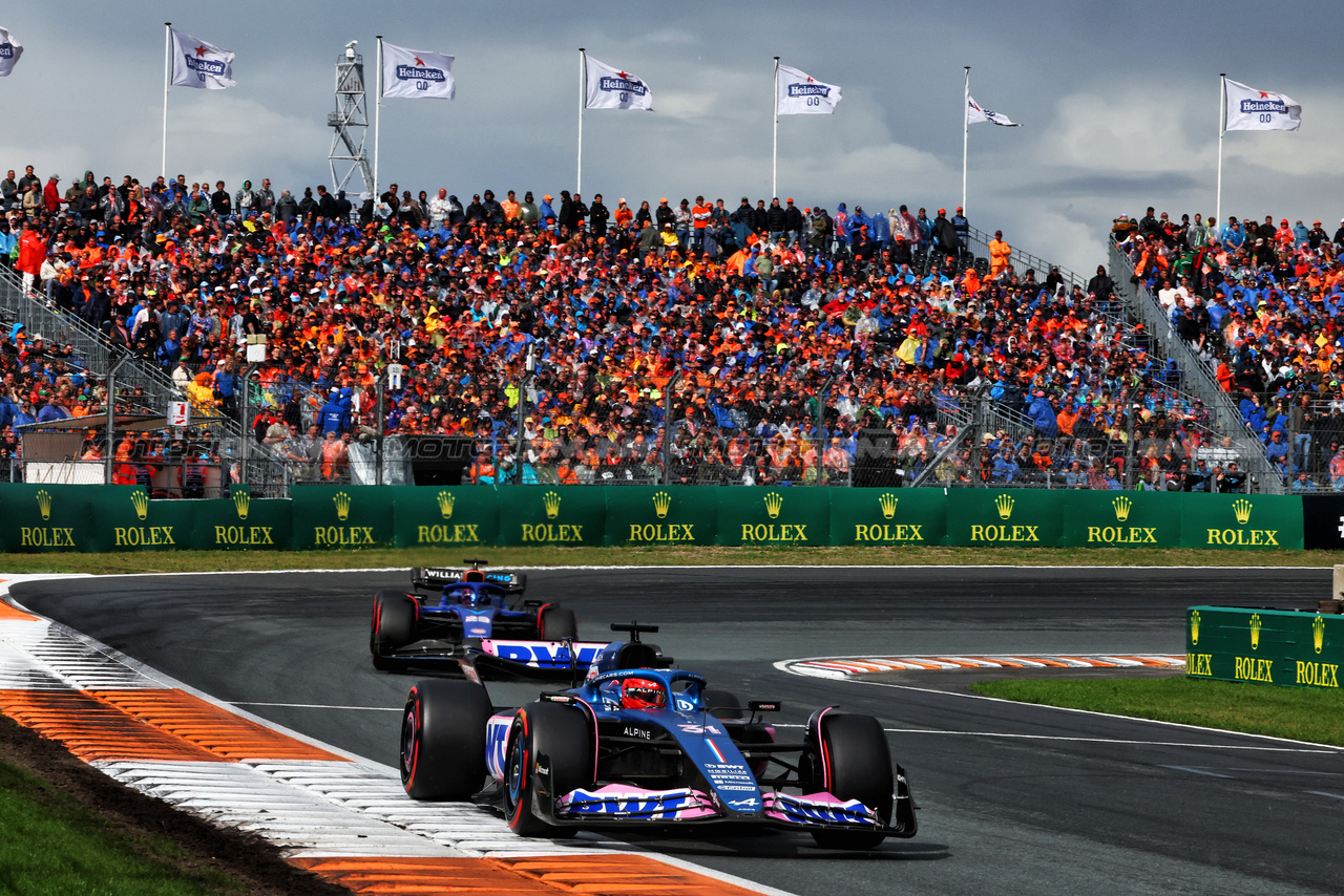GP OLANDA, Esteban Ocon (FRA) Alpine F1 Team A523.

27.08.2023. Formula 1 World Championship, Rd 14, Dutch Grand Prix, Zandvoort, Netherlands, Gara Day.

- www.xpbimages.com, EMail: requests@xpbimages.com © Copyright: Charniaux / XPB Images