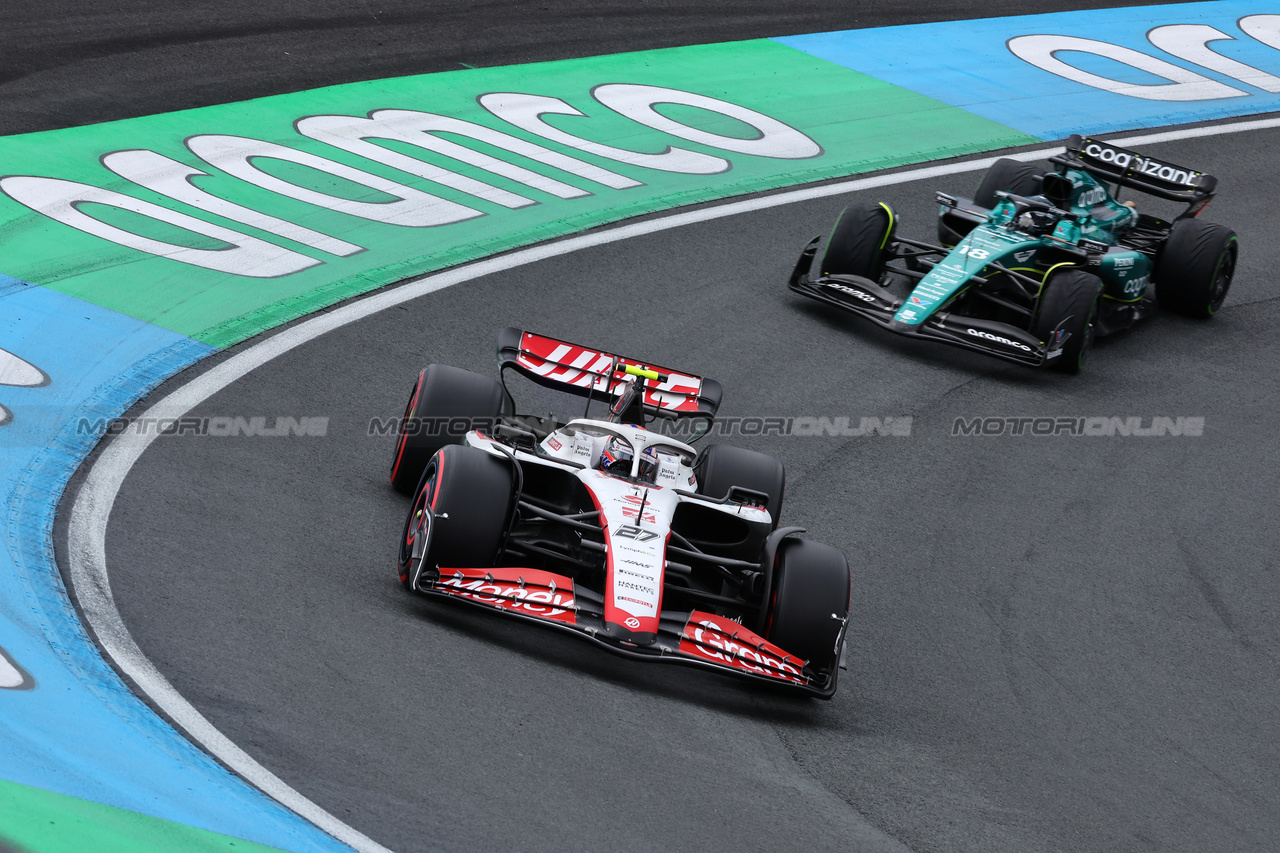 GP OLANDA, Nico Hulkenberg (GER) Haas VF-23.

27.08.2023. Formula 1 World Championship, Rd 14, Dutch Grand Prix, Zandvoort, Netherlands, Gara Day.

- www.xpbimages.com, EMail: requests@xpbimages.com © Copyright: Miltenburg / XPB Images