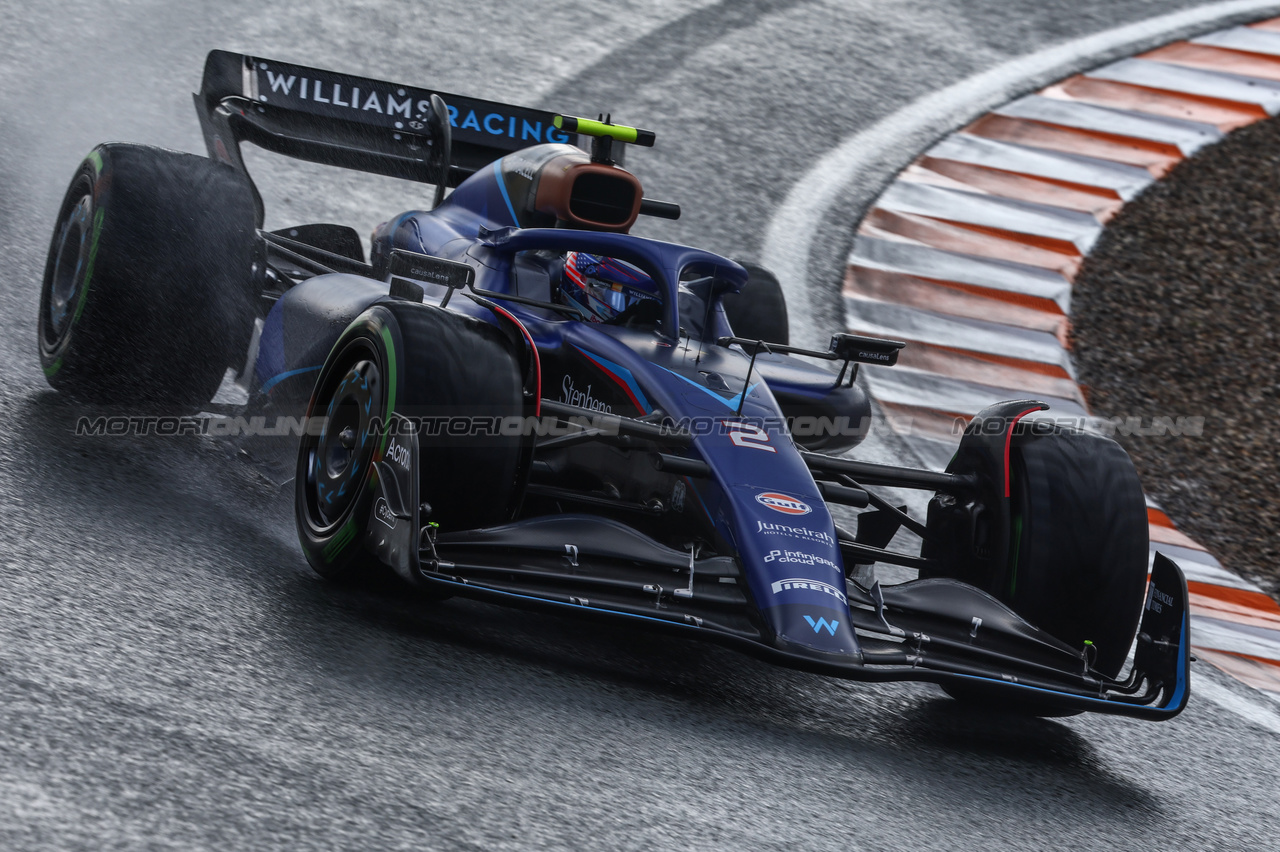 GP OLANDA, Logan Sargeant (USA), Williams F1 Team  
26.08.2023. Formula 1 World Championship, Rd 14, Dutch Grand Prix, Zandvoort, Netherlands, Qualifiche Day.
- www.xpbimages.com, EMail: requests@xpbimages.com © Copyright: Charniaux / XPB Images