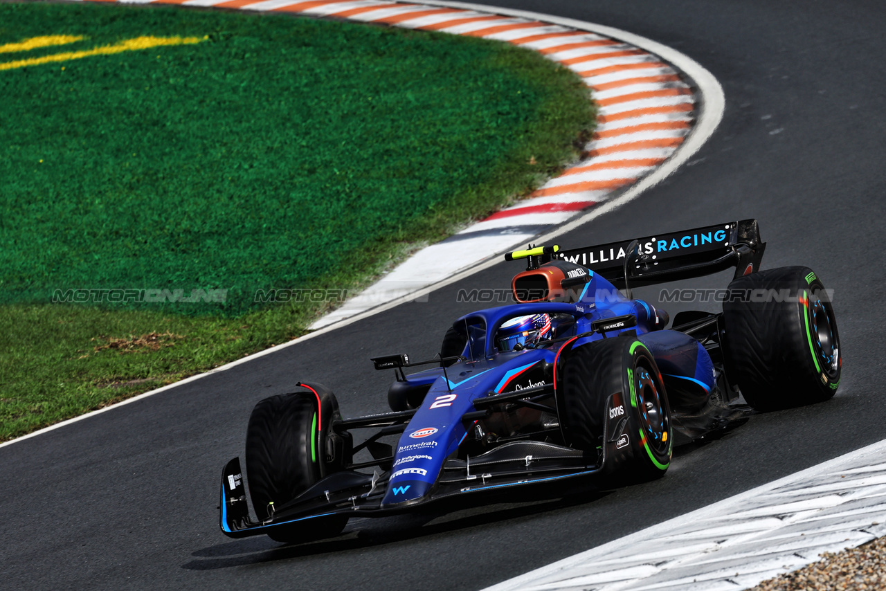 GP OLANDA, Logan Sargeant (USA) Williams Racing FW45.

26.08.2023. Formula 1 World Championship, Rd 14, Dutch Grand Prix, Zandvoort, Netherlands, Qualifiche Day.

- www.xpbimages.com, EMail: requests@xpbimages.com © Copyright: Moy / XPB Images