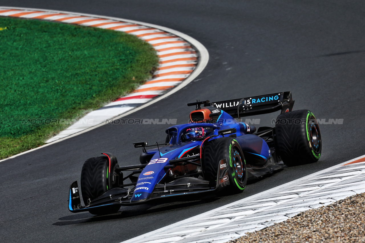 GP OLANDA, Alexander Albon (THA) Williams Racing FW45.

26.08.2023. Formula 1 World Championship, Rd 14, Dutch Grand Prix, Zandvoort, Netherlands, Qualifiche Day.

- www.xpbimages.com, EMail: requests@xpbimages.com © Copyright: Moy / XPB Images
