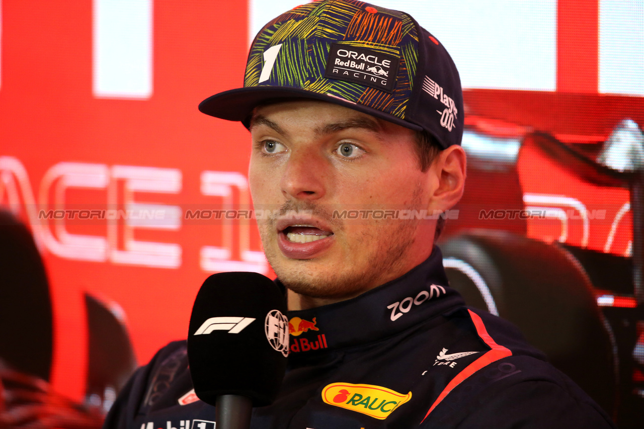 GP OLANDA, Max Verstappen (NLD) Red Bull Racing in the post qualifying FIA Press Conference.

26.08.2023. Formula 1 World Championship, Rd 14, Dutch Grand Prix, Zandvoort, Netherlands, Qualifiche Day.

- www.xpbimages.com, EMail: requests@xpbimages.com © Copyright: XPB Images