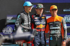 GP OLANDA, Qualifiche top three in parc ferme (L to R): George Russell (GBR) Mercedes AMG F1, third; Max Verstappen (NLD) Red Bull Racing, pole position; Lando Norris (GBR) McLaren, second.
26.08.2023. Formula 1 World Championship, Rd 14, Dutch Grand Prix, Zandvoort, Netherlands, Qualifiche Day.
 - www.xpbimages.com, EMail: requests@xpbimages.com © Copyright: Staley / XPB Images