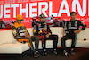 GP OLANDA, (L to R): Lando Norris (GBR) McLaren; Max Verstappen (NLD) Red Bull Racing; e George Russell (GBR) Mercedes AMG F1, in the post qualifying FIA Press Conference.
26.08.2023. Formula 1 World Championship, Rd 14, Dutch Grand Prix, Zandvoort, Netherlands, Qualifiche Day.
- www.xpbimages.com, EMail: requests@xpbimages.com © Copyright: XPB Images