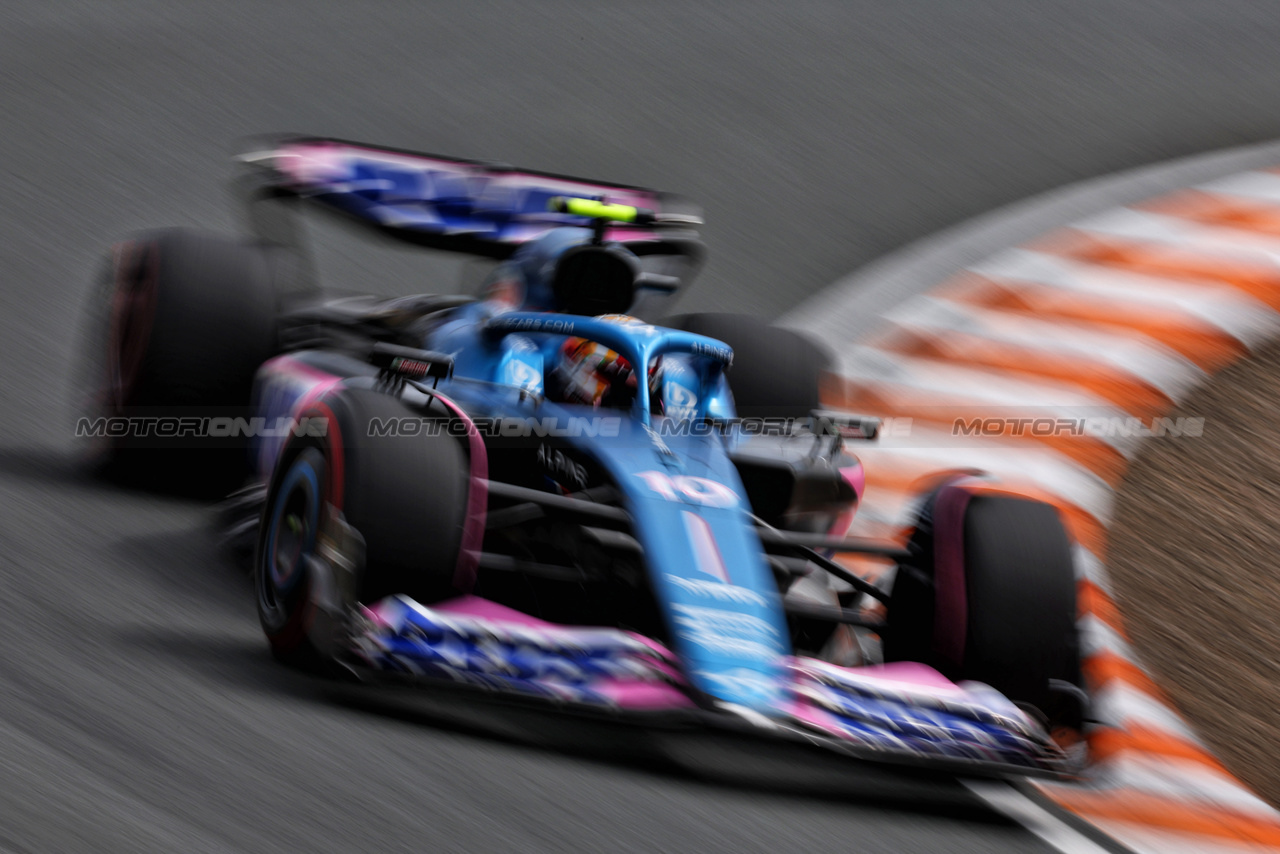 GP OLANDA, Pierre Gasly (FRA) Alpine F1 Team A523.

25.08.2023. Formula 1 World Championship, Rd 14, Dutch Grand Prix, Zandvoort, Netherlands, Practice Day.

 - www.xpbimages.com, EMail: requests@xpbimages.com © Copyright: Coates / XPB Images