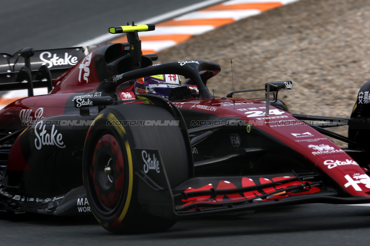 GP OLANDA, Zhou Guanyu (CHN) Alfa Romeo F1 Team C43.

25.08.2023. Formula 1 World Championship, Rd 14, Dutch Grand Prix, Zandvoort, Netherlands, Practice Day.

 - www.xpbimages.com, EMail: requests@xpbimages.com © Copyright: Staley / XPB Images