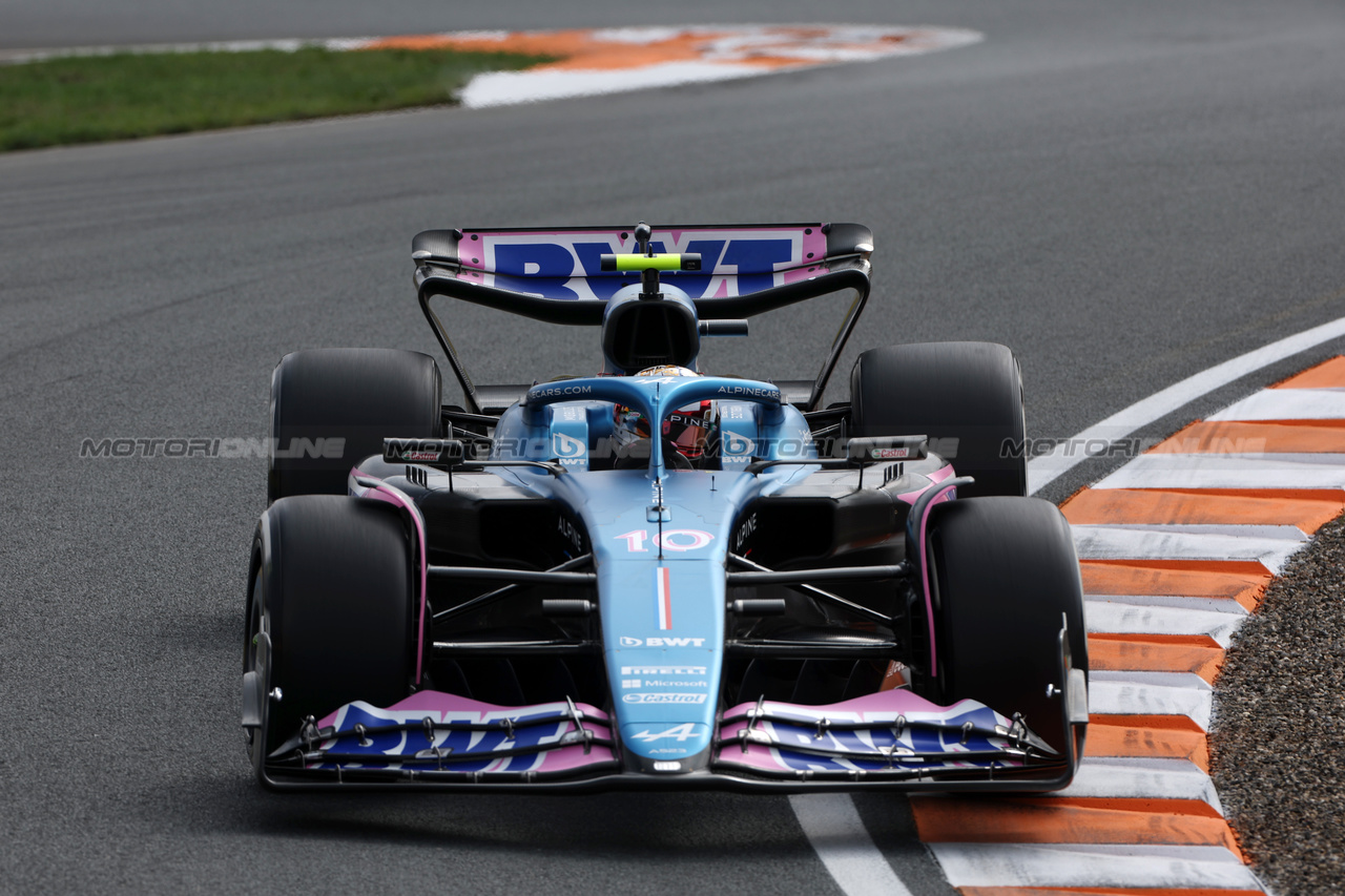 GP OLANDA, Pierre Gasly (FRA) Alpine F1 Team A523.

25.08.2023. Formula 1 World Championship, Rd 14, Dutch Grand Prix, Zandvoort, Netherlands, Practice Day.

 - www.xpbimages.com, EMail: requests@xpbimages.com © Copyright: Staley / XPB Images