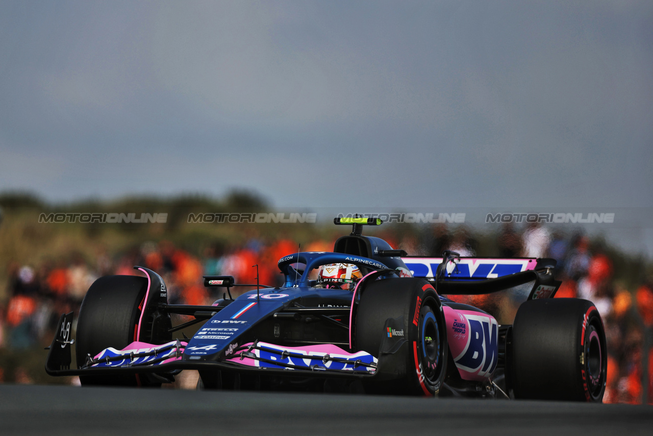 GP OLANDA, Pierre Gasly (FRA) Alpine F1 Team A523.

25.08.2023. Formula 1 World Championship, Rd 14, Dutch Grand Prix, Zandvoort, Netherlands, Practice Day.

 - www.xpbimages.com, EMail: requests@xpbimages.com © Copyright: Staley / XPB Images