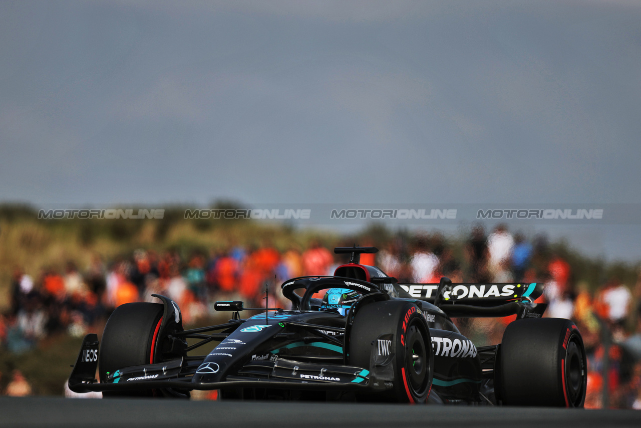 GP OLANDA, George Russell (GBR) Mercedes AMG F1 W14.

25.08.2023. Formula 1 World Championship, Rd 14, Dutch Grand Prix, Zandvoort, Netherlands, Practice Day.

 - www.xpbimages.com, EMail: requests@xpbimages.com © Copyright: Staley / XPB Images