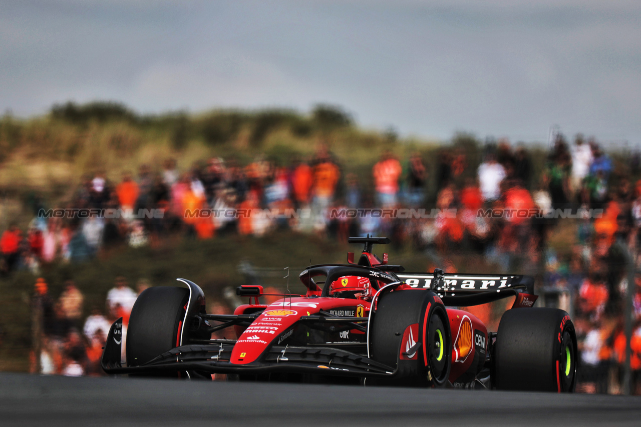 GP OLANDA, Charles Leclerc (MON) Ferrari SF-23.

25.08.2023. Formula 1 World Championship, Rd 14, Dutch Grand Prix, Zandvoort, Netherlands, Practice Day.

 - www.xpbimages.com, EMail: requests@xpbimages.com © Copyright: Staley / XPB Images