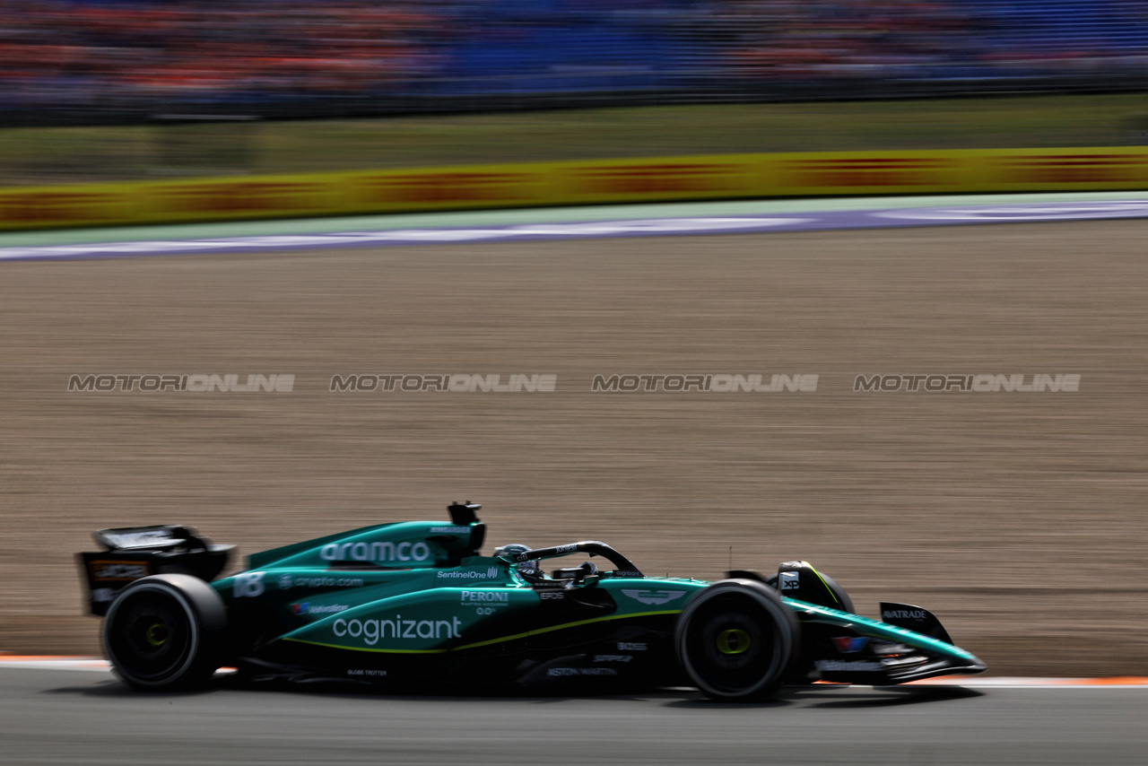 GP OLANDA, Lance Stroll (CDN) Aston Martin F1 Team AMR23.

25.08.2023. Formula 1 World Championship, Rd 14, Dutch Grand Prix, Zandvoort, Netherlands, Practice Day.

 - www.xpbimages.com, EMail: requests@xpbimages.com © Copyright: Staley / XPB Images