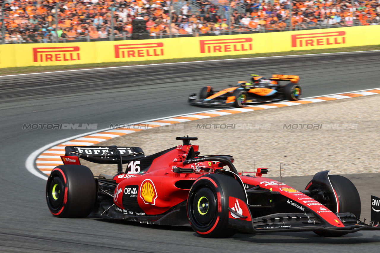 GP OLANDA, Charles Leclerc (MON) Ferrari SF-23.

25.08.2023. Formula 1 World Championship, Rd 14, Dutch Grand Prix, Zandvoort, Netherlands, Practice Day.

- www.xpbimages.com, EMail: requests@xpbimages.com © Copyright: Miltenburg / XPB Images