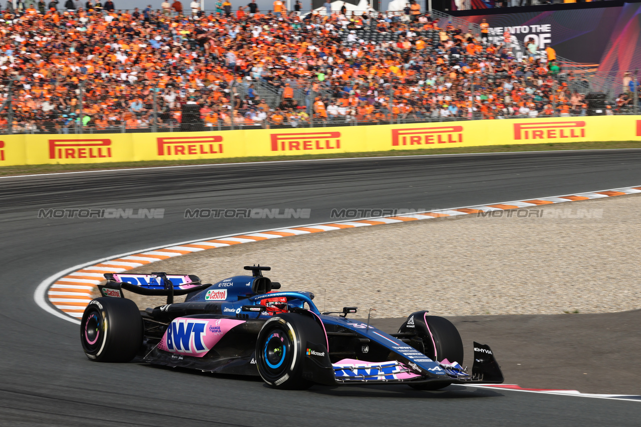 GP OLANDA, Esteban Ocon (FRA) Alpine F1 Team A523.

25.08.2023. Formula 1 World Championship, Rd 14, Dutch Grand Prix, Zandvoort, Netherlands, Practice Day.

- www.xpbimages.com, EMail: requests@xpbimages.com © Copyright: Miltenburg / XPB Images