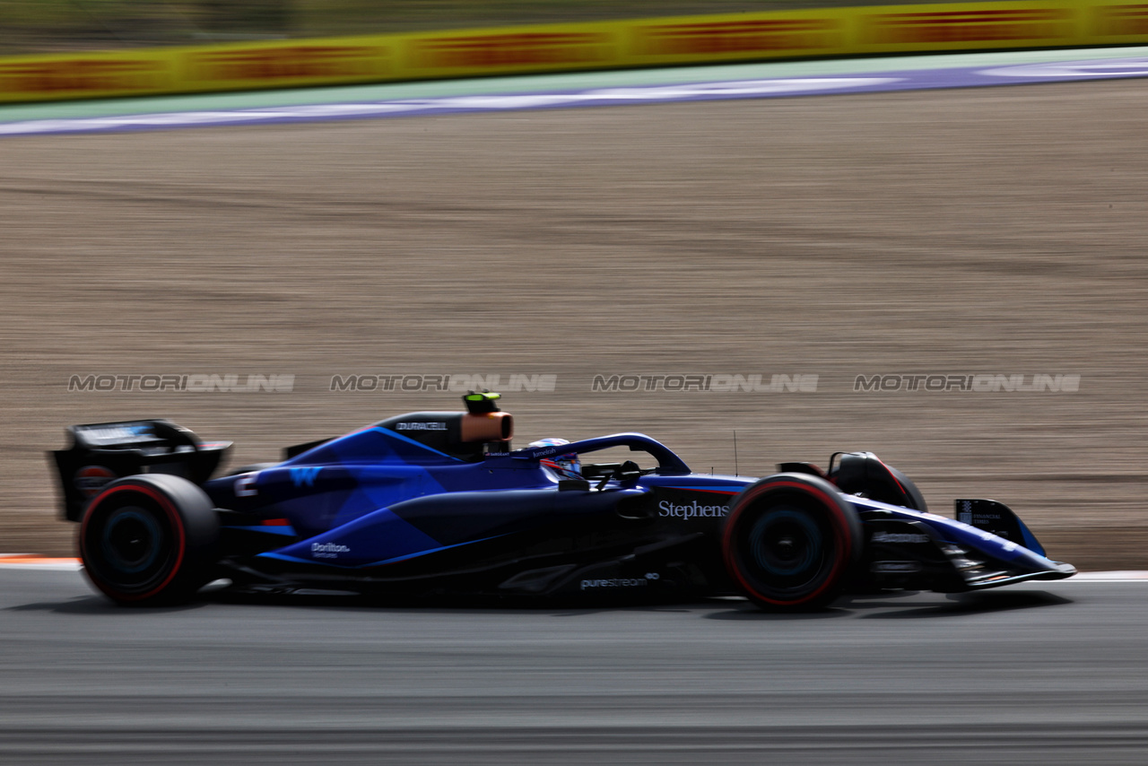 GP OLANDA, Logan Sargeant (USA) Williams Racing FW45.

25.08.2023. Formula 1 World Championship, Rd 14, Dutch Grand Prix, Zandvoort, Netherlands, Practice Day.

 - www.xpbimages.com, EMail: requests@xpbimages.com © Copyright: Staley / XPB Images