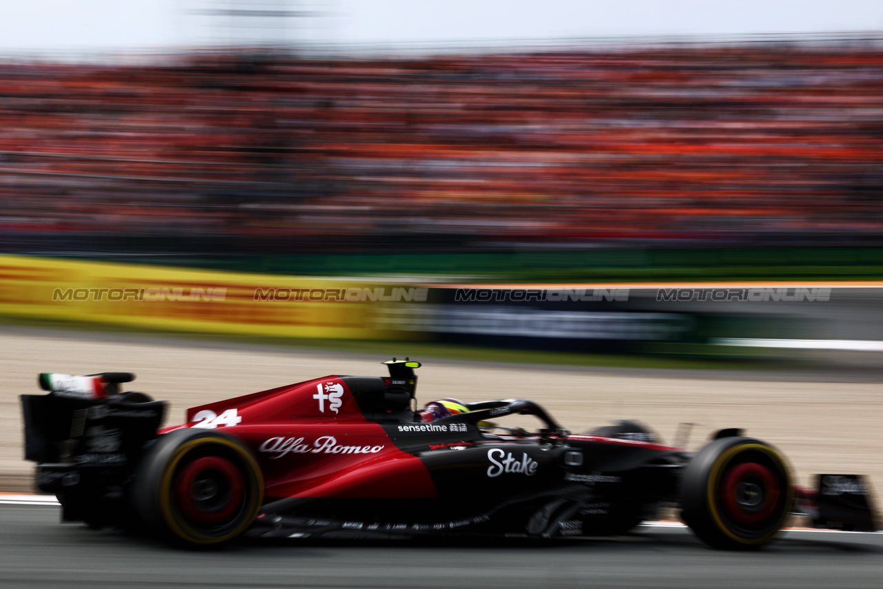 GP OLANDA, Zhou Guanyu (CHN) Alfa Romeo F1 Team C43.

25.08.2023. Formula 1 World Championship, Rd 14, Dutch Grand Prix, Zandvoort, Netherlands, Practice Day.

 - www.xpbimages.com, EMail: requests@xpbimages.com © Copyright: Coates / XPB Images