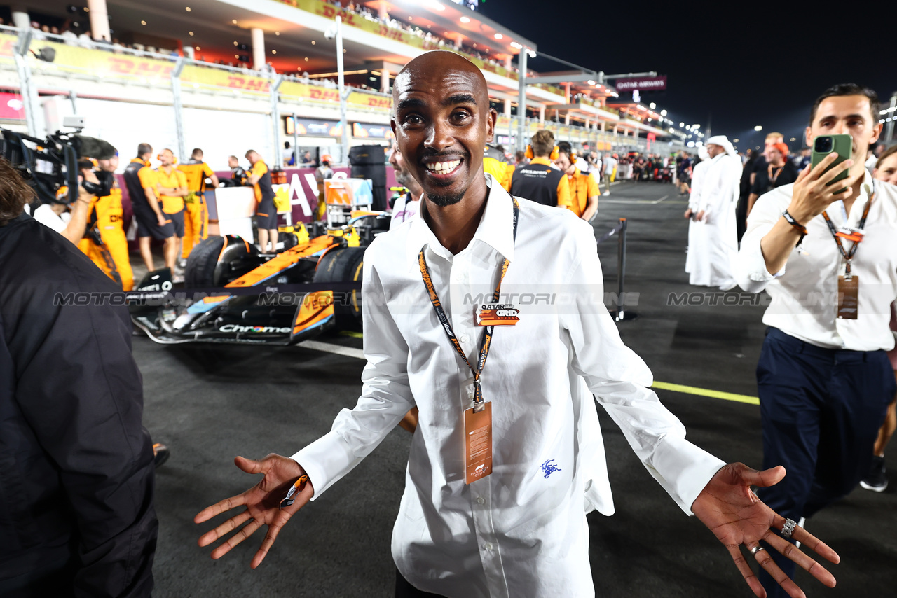 GP QATAR, Mo Farah (GBR) Retired Athlete on the grid.

08.10.2023. Formula 1 World Championship, Rd 18, Qatar Grand Prix, Doha, Qatar, Gara Day.

 - www.xpbimages.com, EMail: requests@xpbimages.com © Copyright: Coates / XPB Images