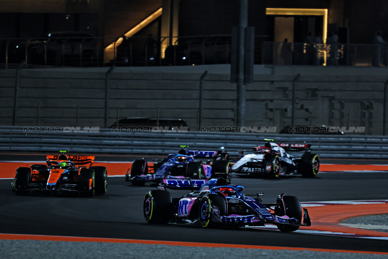 GP QATAR, Esteban Ocon (FRA) Alpine F1 Team A523.

08.10.2023. Formula 1 World Championship, Rd 18, Qatar Grand Prix, Doha, Qatar, Gara Day.

- www.xpbimages.com, EMail: requests@xpbimages.com © Copyright: Charniaux / XPB Images