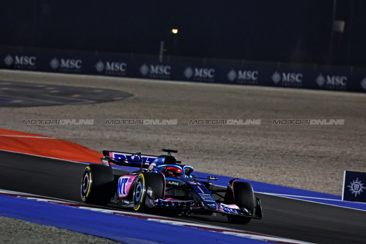 GP QATAR, Esteban Ocon (FRA) Alpine F1 Team A523.

08.10.2023. Formula 1 World Championship, Rd 18, Qatar Grand Prix, Doha, Qatar, Gara Day.

- www.xpbimages.com, EMail: requests@xpbimages.com © Copyright: Charniaux / XPB Images