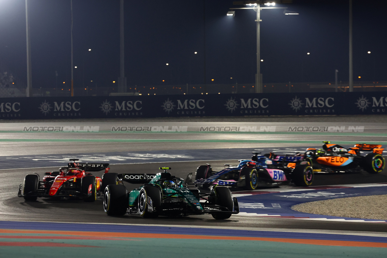 GP QATAR, Fernando Alonso (ESP) Aston Martin F1 Team AMR23.

08.10.2023. Formula 1 World Championship, Rd 18, Qatar Grand Prix, Doha, Qatar, Gara Day.

- www.xpbimages.com, EMail: requests@xpbimages.com © Copyright: Batchelor / XPB Images