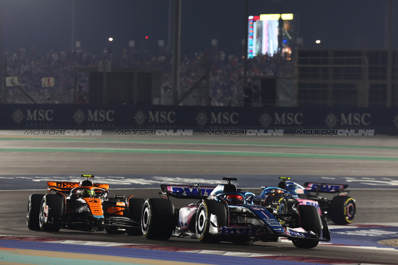 GP QATAR, Esteban Ocon (FRA) Alpine F1 Team A523.

08.10.2023. Formula 1 World Championship, Rd 18, Qatar Grand Prix, Doha, Qatar, Gara Day.

- www.xpbimages.com, EMail: requests@xpbimages.com © Copyright: Batchelor / XPB Images