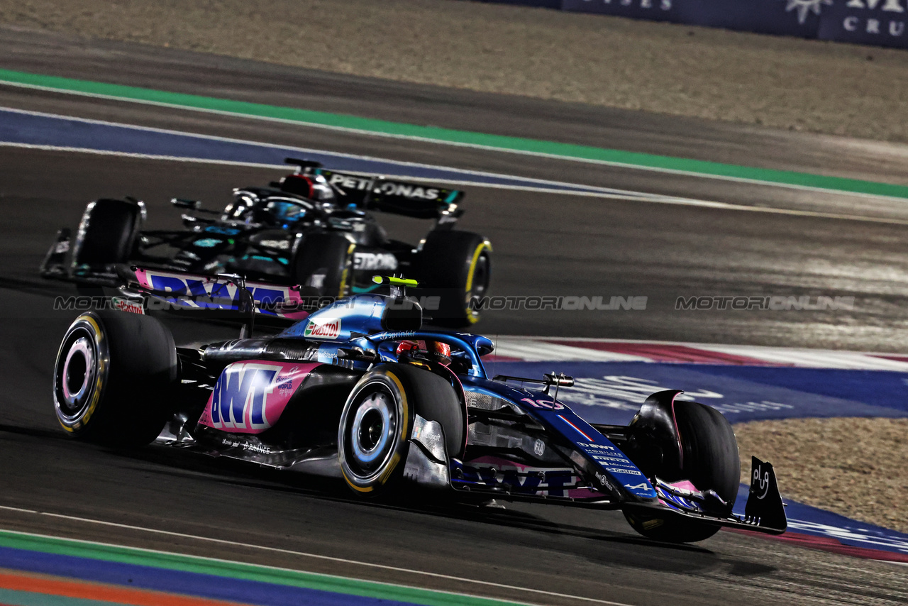 GP QATAR, Esteban Ocon (FRA) Alpine F1 Team A523.

08.10.2023. Formula 1 World Championship, Rd 18, Qatar Grand Prix, Doha, Qatar, Gara Day.

- www.xpbimages.com, EMail: requests@xpbimages.com © Copyright: Charniaux / XPB Images