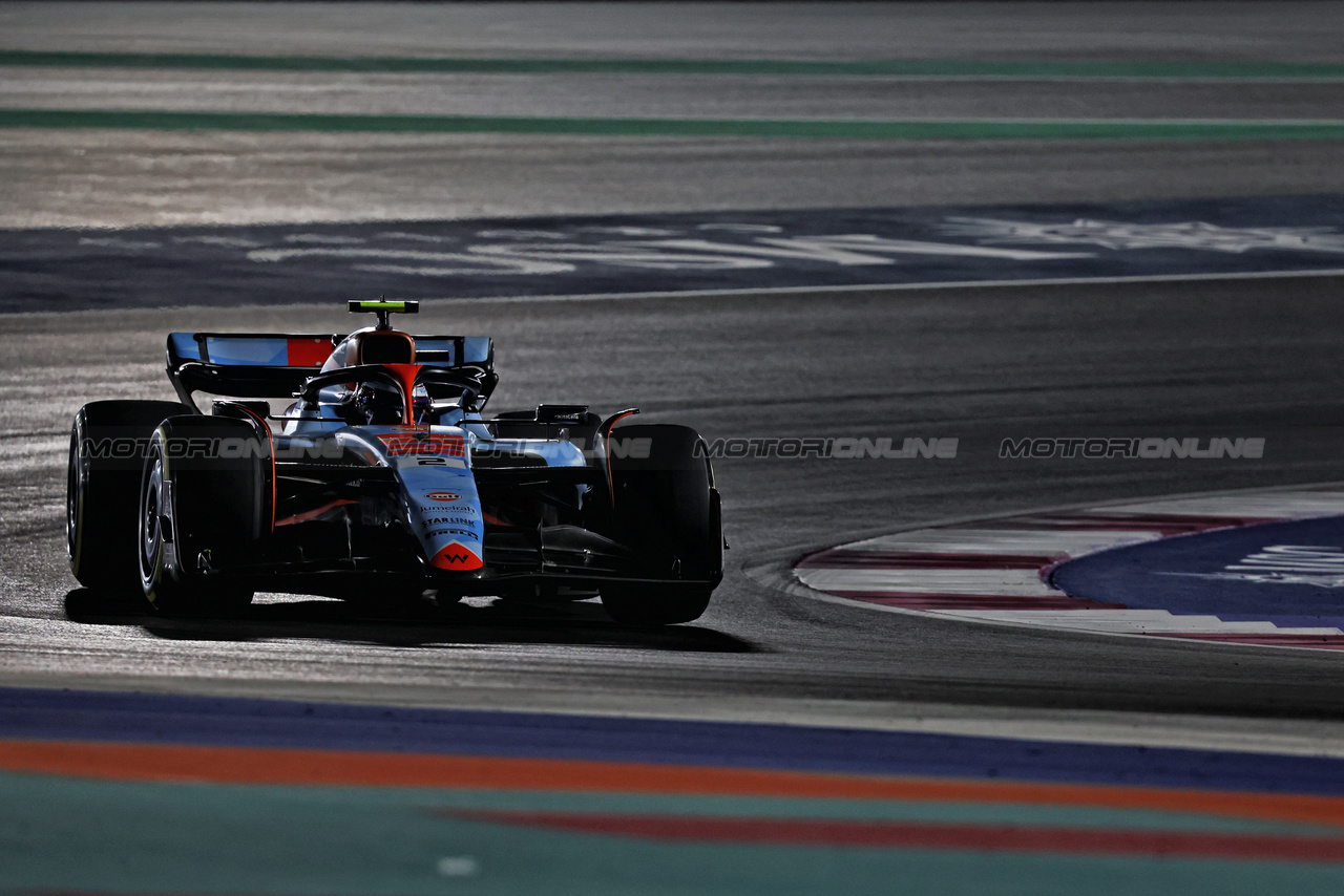 GP QATAR, Logan Sargeant (USA) Williams Racing FW45.

08.10.2023. Formula 1 World Championship, Rd 18, Qatar Grand Prix, Doha, Qatar, Gara Day.

- www.xpbimages.com, EMail: requests@xpbimages.com © Copyright: Charniaux / XPB Images