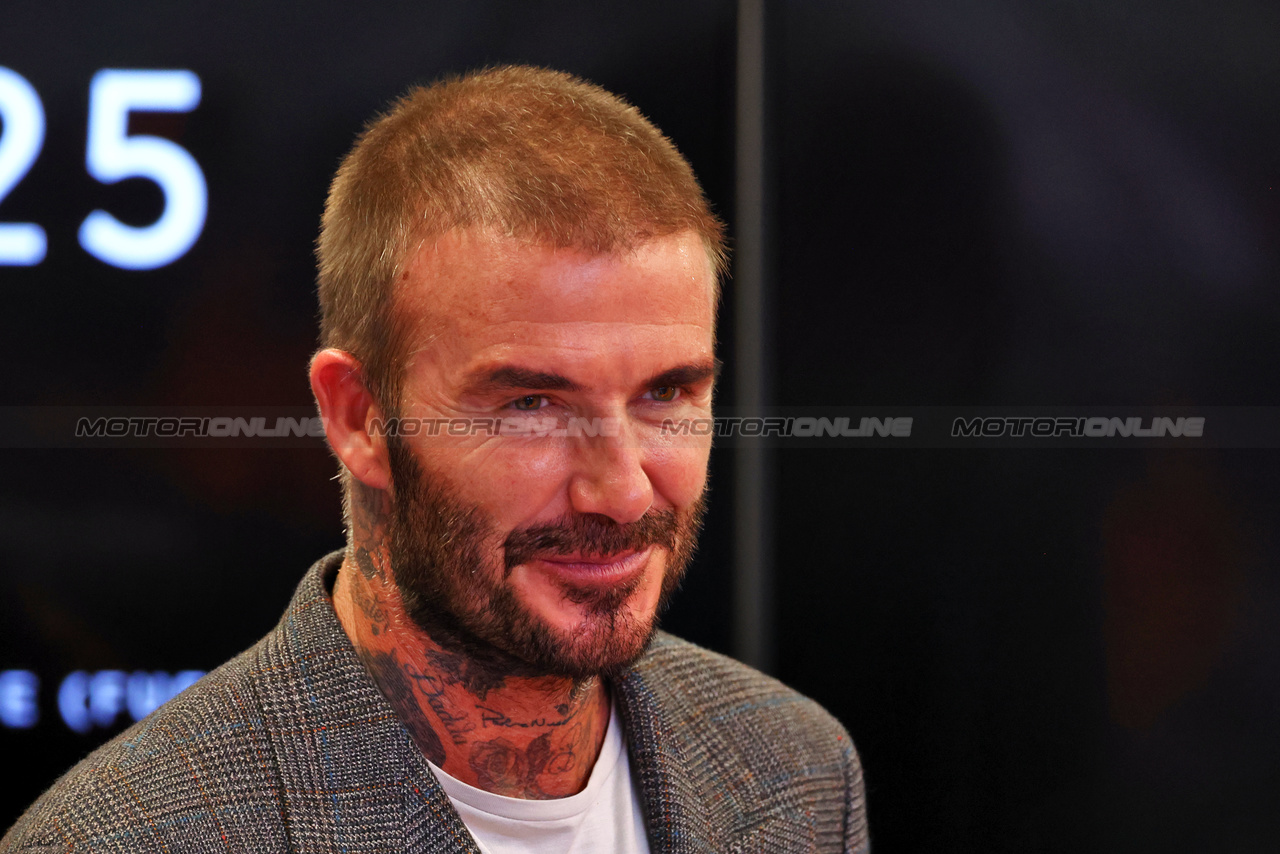 GP QATAR, David Beckham (GBR) Former Football Player.

08.10.2023. Formula 1 World Championship, Rd 18, Qatar Grand Prix, Doha, Qatar, Gara Day.

 - www.xpbimages.com, EMail: requests@xpbimages.com © Copyright: Coates / XPB Images