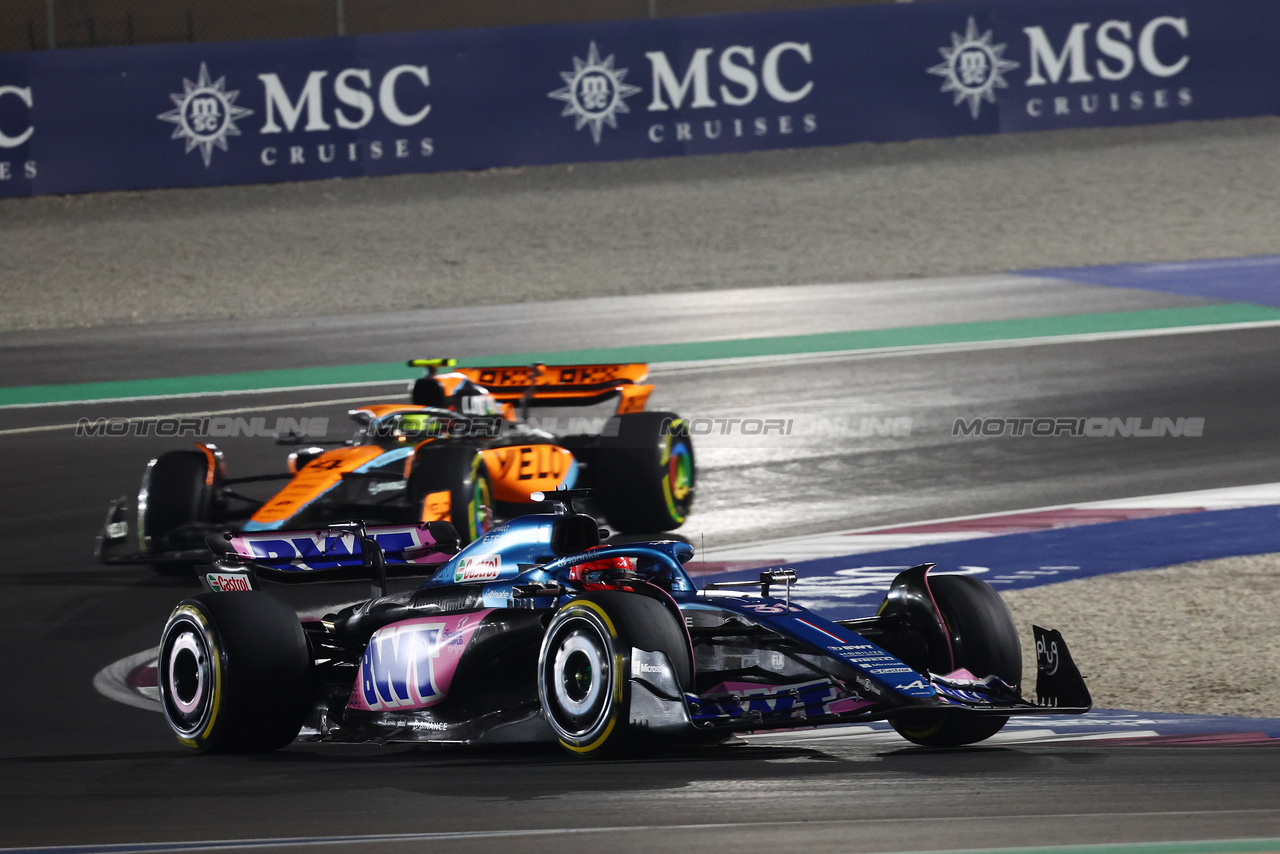 GP QATAR, Esteban Ocon (FRA) Alpine F1 Team A523.



08.10.2023. Formula 1 World Championship, Rd 18, Qatar Grand Prix, Doha, Qatar, Gara Day.

- www.xpbimages.com, EMail: requests@xpbimages.com © Copyright: Batchelor / XPB Images