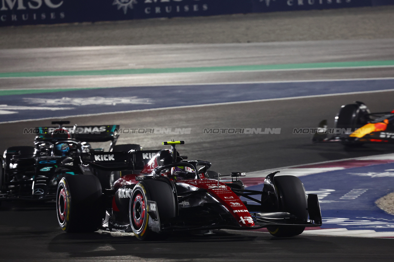 GP QATAR, Zhou Guanyu (CHN) Alfa Romeo F1 Team C43.

08.10.2023. Formula 1 World Championship, Rd 18, Qatar Grand Prix, Doha, Qatar, Gara Day.

- www.xpbimages.com, EMail: requests@xpbimages.com © Copyright: Batchelor / XPB Images