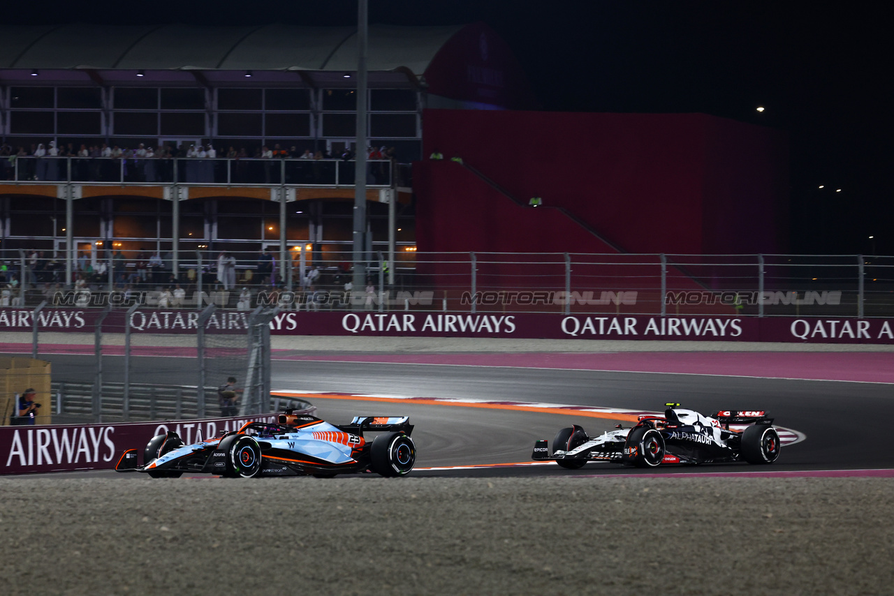 GP QATAR, Alexander Albon (THA) Williams Racing FW45.

08.10.2023. Formula 1 World Championship, Rd 18, Qatar Grand Prix, Doha, Qatar, Gara Day.

 - www.xpbimages.com, EMail: requests@xpbimages.com © Copyright: Coates / XPB Images