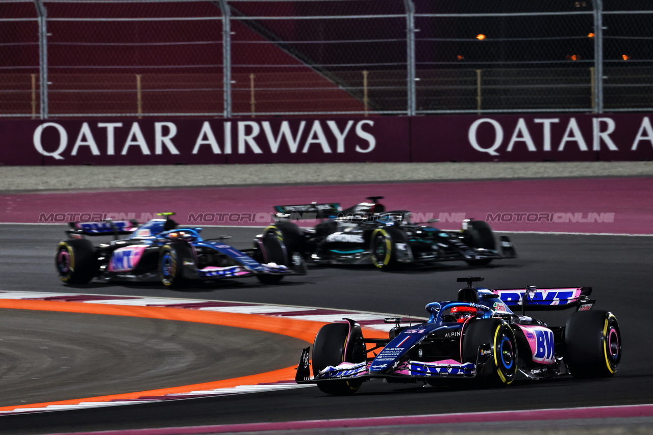 GP QATAR, Esteban Ocon (FRA) Alpine F1 Team A523.

08.10.2023. Formula 1 World Championship, Rd 18, Qatar Grand Prix, Doha, Qatar, Gara Day.

 - www.xpbimages.com, EMail: requests@xpbimages.com © Copyright: Coates / XPB Images