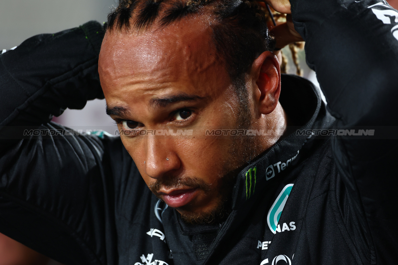 GP QATAR, Lewis Hamilton (GBR) Mercedes AMG F1 on the grid.

08.10.2023. Formula 1 World Championship, Rd 18, Qatar Grand Prix, Doha, Qatar, Gara Day.

 - www.xpbimages.com, EMail: requests@xpbimages.com © Copyright: Coates / XPB Images