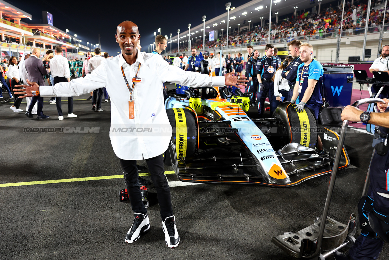 GP QATAR, Mo Farah (GBR) Retired Athlete, on the grid.

08.10.2023. Formula 1 World Championship, Rd 18, Qatar Grand Prix, Doha, Qatar, Gara Day.

- www.xpbimages.com, EMail: requests@xpbimages.com © Copyright: Batchelor / XPB Images