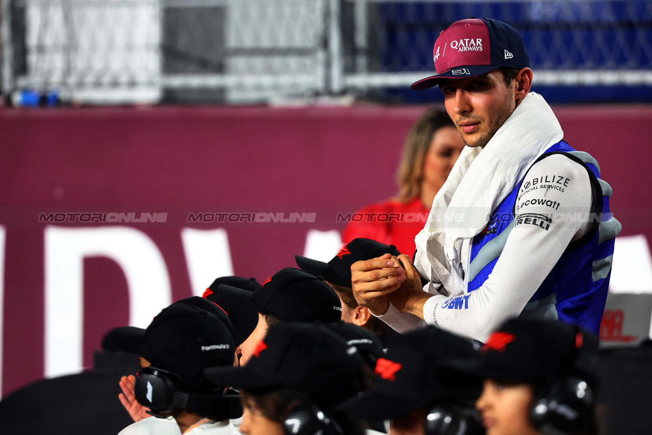 GP QATAR, Esteban Ocon (FRA) Alpine F1 Team on the grid.

08.10.2023. Formula 1 World Championship, Rd 18, Qatar Grand Prix, Doha, Qatar, Gara Day.

- www.xpbimages.com, EMail: requests@xpbimages.com © Copyright: Batchelor / XPB Images