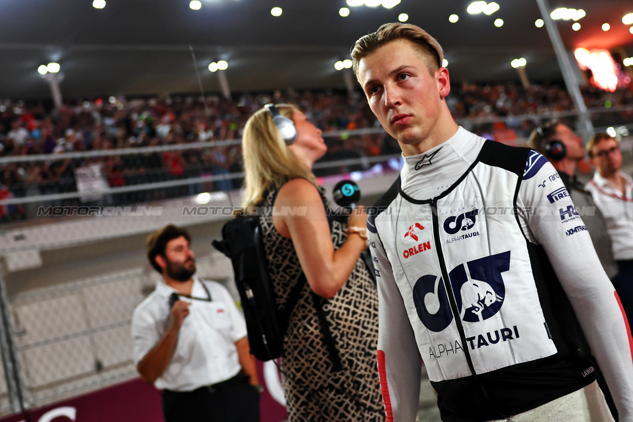 GP QATAR, Liam Lawson (NZL) AlphaTauri on the grid.

08.10.2023. Formula 1 World Championship, Rd 18, Qatar Grand Prix, Doha, Qatar, Gara Day.

- www.xpbimages.com, EMail: requests@xpbimages.com © Copyright: Batchelor / XPB Images