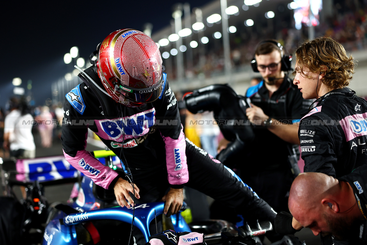 GP QATAR, Pierre Gasly (FRA) Alpine F1 Team A523 on the grid.

08.10.2023. Formula 1 World Championship, Rd 18, Qatar Grand Prix, Doha, Qatar, Gara Day.

- www.xpbimages.com, EMail: requests@xpbimages.com © Copyright: Charniaux / XPB Images