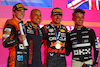 GP QATAR, The podium (L to R): Oscar Piastri (AUS) McLaren, second; Gianpiero Lambiase (ITA) Red Bull Racing Engineer; Max Verstappen (NLD) Red Bull Racing, vincitore; Lando Norris (GBR) McLaren, third.
08.10.2023. Formula 1 World Championship, Rd 18, Qatar Grand Prix, Doha, Qatar, Gara Day.
 - www.xpbimages.com, EMail: requests@xpbimages.com © Copyright: Coates / XPB Images