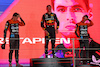 GP QATAR, The podium (L to R): Oscar Piastri (AUS) McLaren, second; Max Verstappen (NLD) Red Bull Racing, vincitore; Lando Norris (GBR) McLaren, third.
08.10.2023. Formula 1 World Championship, Rd 18, Qatar Grand Prix, Doha, Qatar, Gara Day.
 - www.xpbimages.com, EMail: requests@xpbimages.com © Copyright: Coates / XPB Images