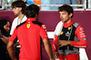 GP QATAR, (L to R): Carlos Sainz Jr (ESP) Ferrari with Charles Leclerc (MON) Ferrari on the grid.
08.10.2023. Formula 1 World Championship, Rd 18, Qatar Grand Prix, Doha, Qatar, Gara Day.
- www.xpbimages.com, EMail: requests@xpbimages.com © Copyright: Batchelor / XPB Images