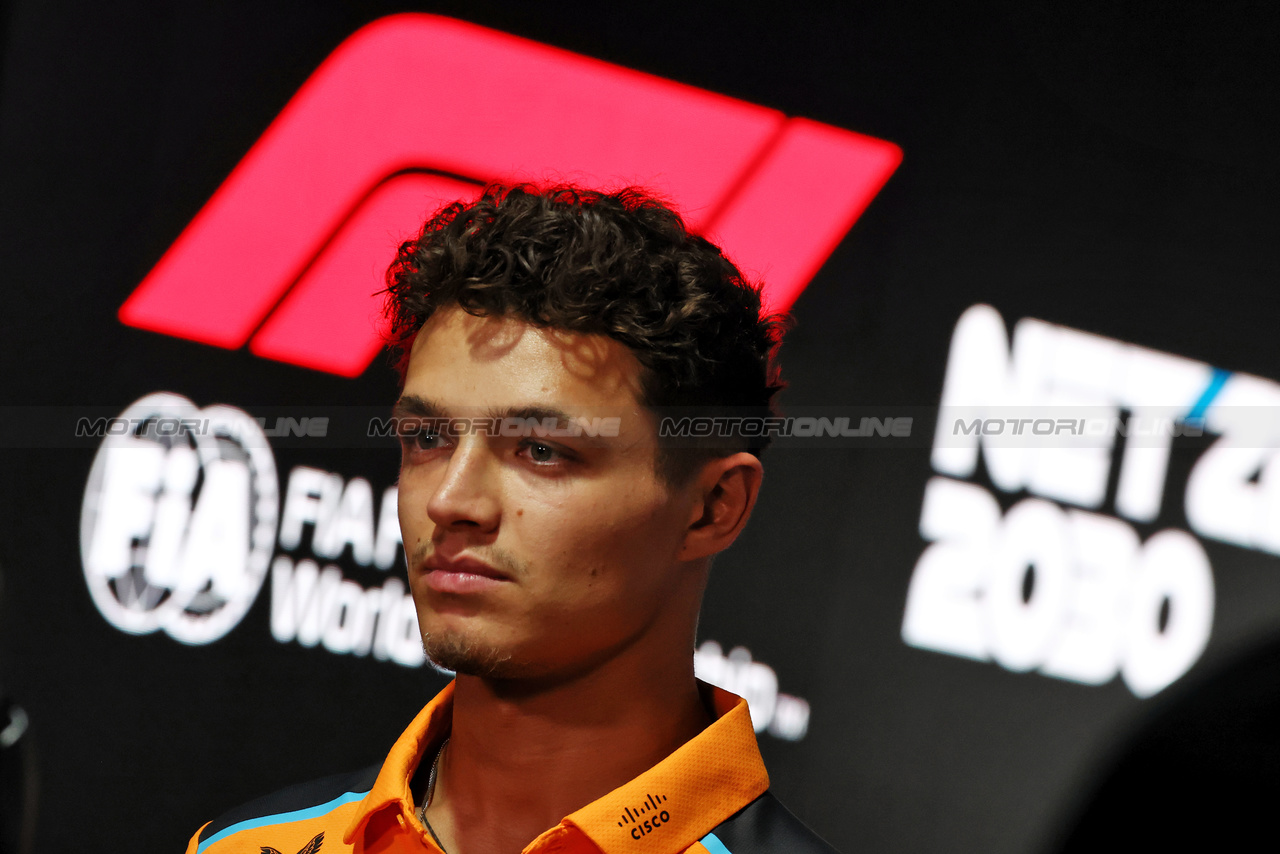 GP QATAR, Lando Norris (GBR) McLaren.

05.10.2023. Formula 1 World Championship, Rd 18, Qatar Grand Prix, Doha, Qatar, Preparation Day.

- www.xpbimages.com, EMail: requests@xpbimages.com © Copyright: Moy / XPB Images