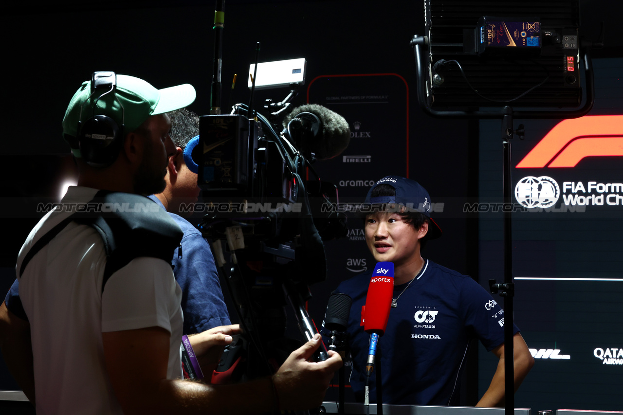 GP QATAR, Yuki Tsunoda (JPN) AlphaTauri.

05.10.2023. Formula 1 World Championship, Rd 18, Qatar Grand Prix, Doha, Qatar, Preparation Day.

 - www.xpbimages.com, EMail: requests@xpbimages.com © Copyright: Coates / XPB Images